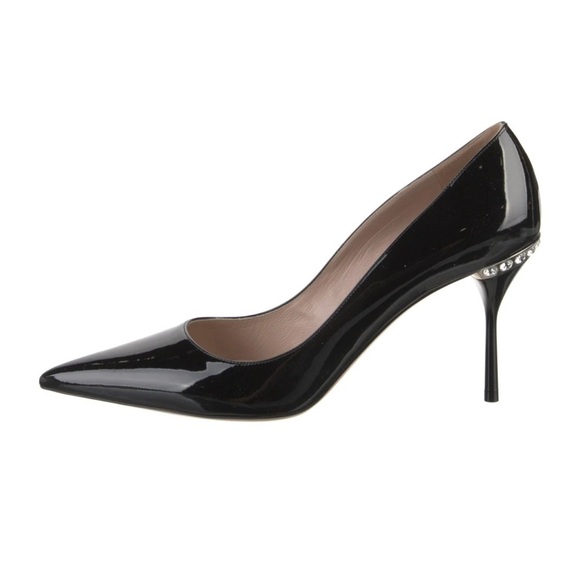 NWT Miu Miu Black Patent Leather Heels - Picture 3 of 9